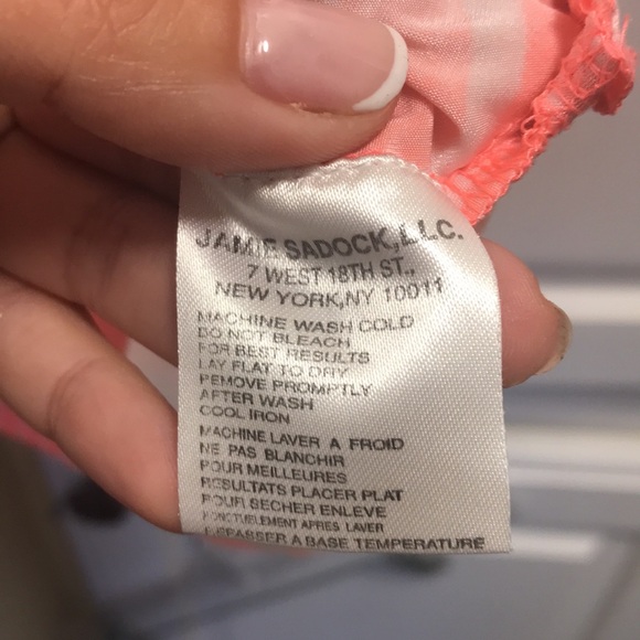 Jamie Sadock coral, white and black dry fit tennis tank - Picture 8 of 8